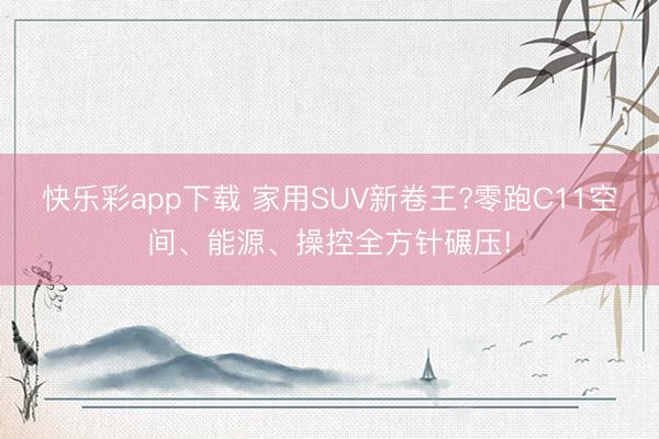 快乐彩app下载 家用SUV新卷王?零跑C11空间、能源、操控全方针碾压!